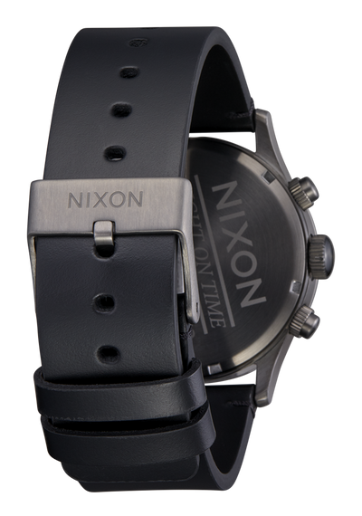 Sentry Chrono Leather - Matte Black / Gold / Black