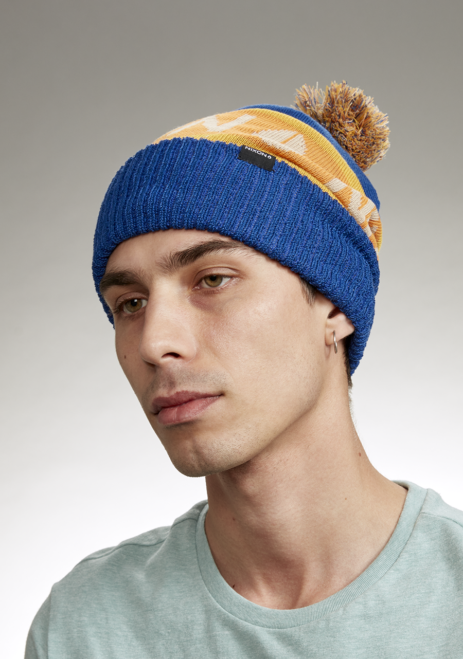 Teamster Beanie - Blue / Orange