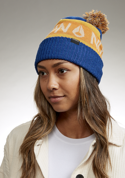 Teamster Beanie - Blue / Orange