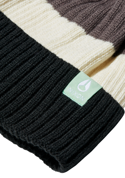 Schrader Pom Beanie - Dark Cedar / Red