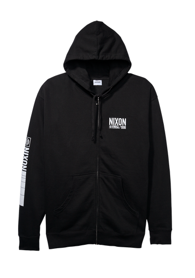 Track Zip Hoodie - Black / White