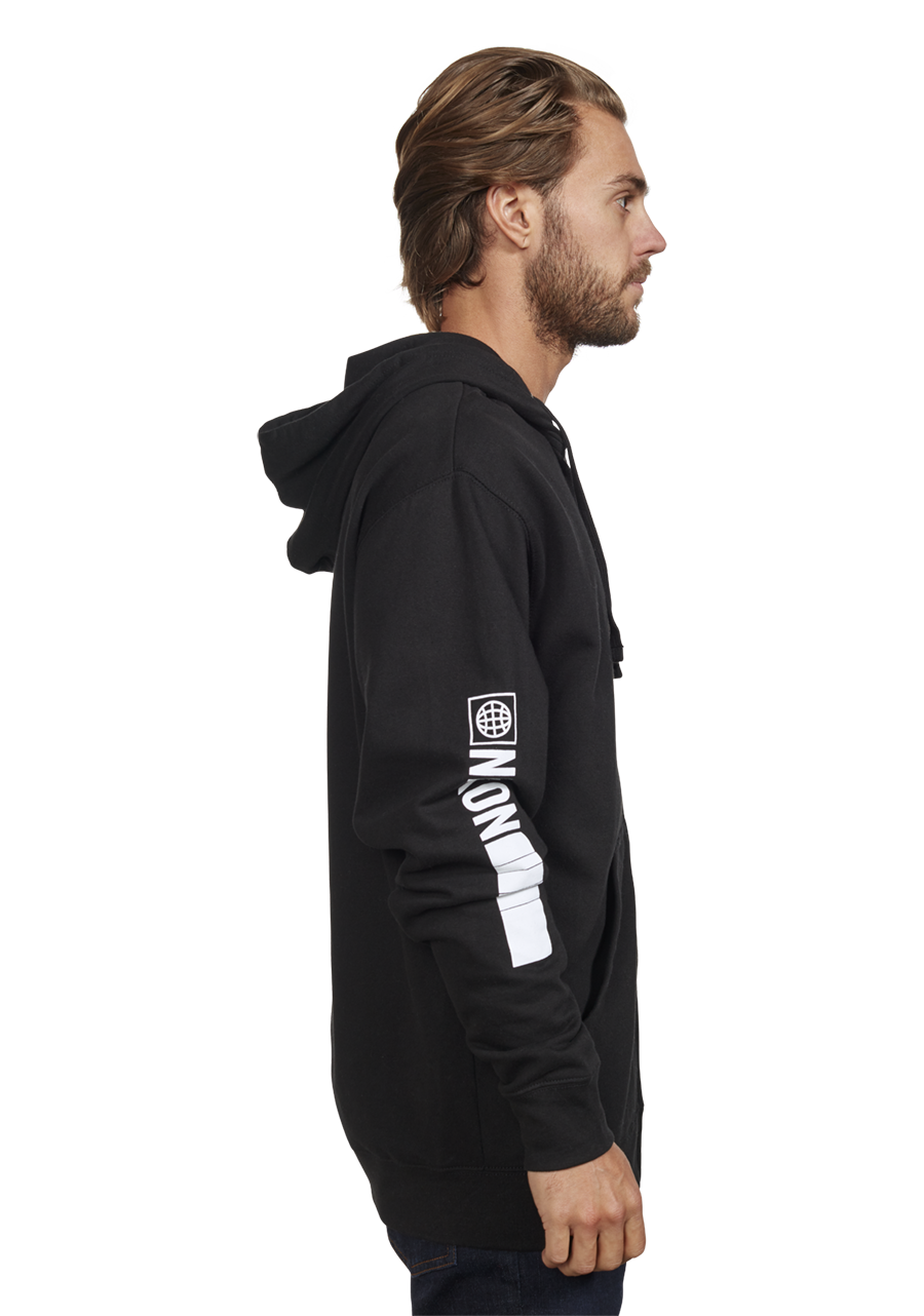 Track Zip Hoodie - Black / White