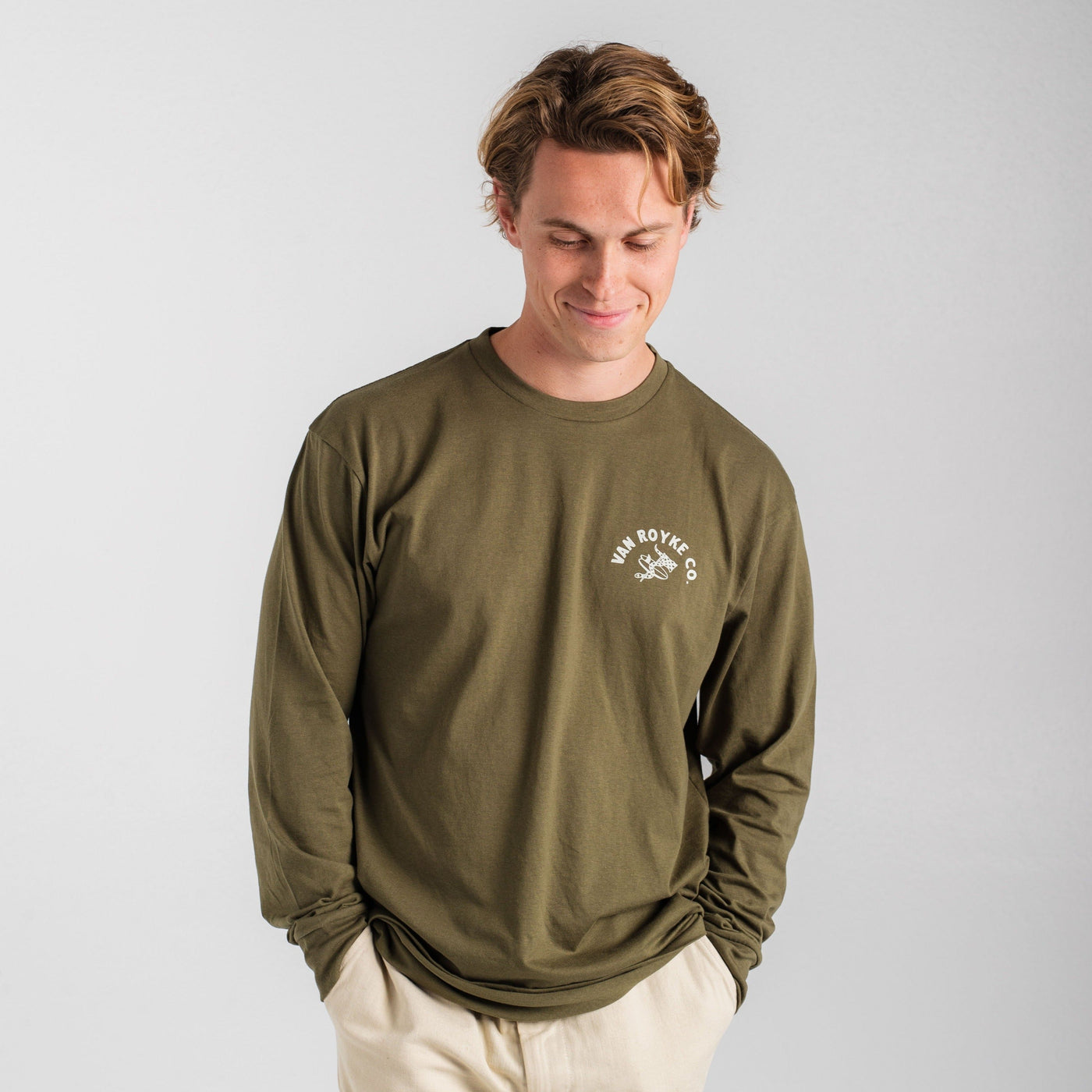 Long Sleeve Cobra Tee - Olive Green