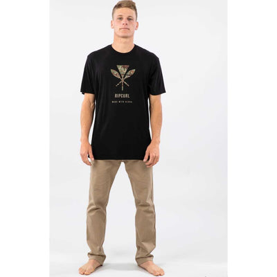 Hencho Camo Heritage Tee in Black