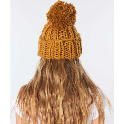 Tropic Sol Pom-Pom Beanie in Tobacco