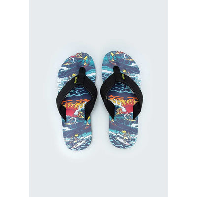Ripper Kids Sandals in Black/Orange