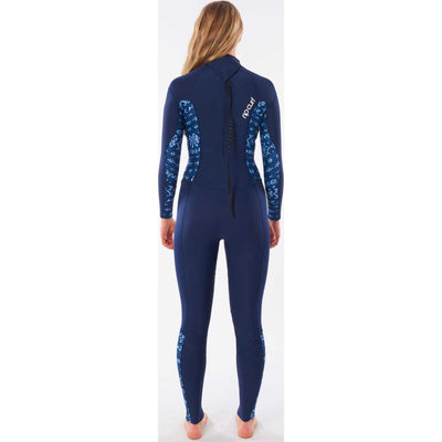 Women's Dawn Patrol 4/3 Back Zip Wetsuit in Mid Blue