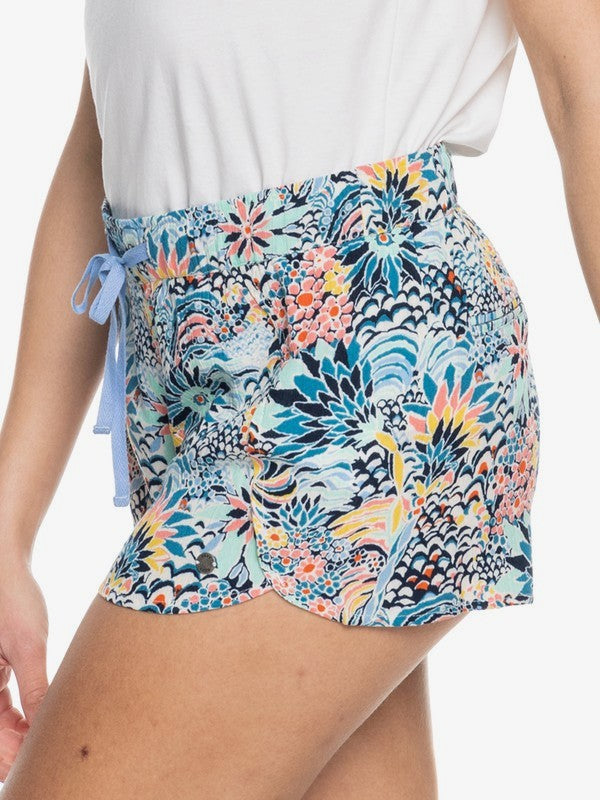 Women's Marine Bloom Short Elastic Waist Non-Denim Shorts