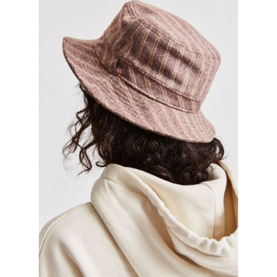 HARDY WOMENS BUCKET HAT - MAROON STRIPE