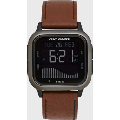 Next Tide Surf Leather Watch in Gunmetal Grey