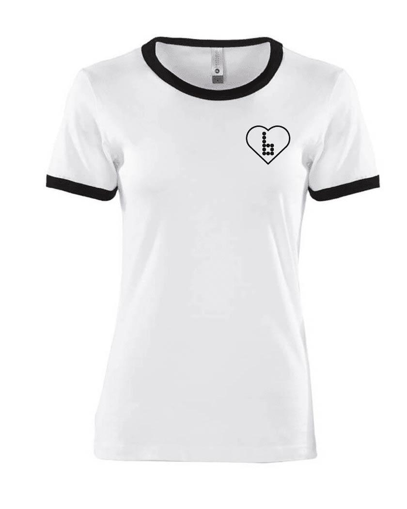 Women's I Heart Braille Skate Tee