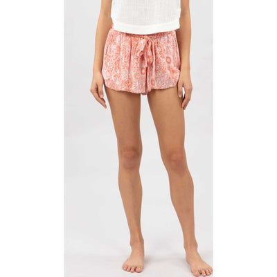 Golden Days Floral Short in Peach