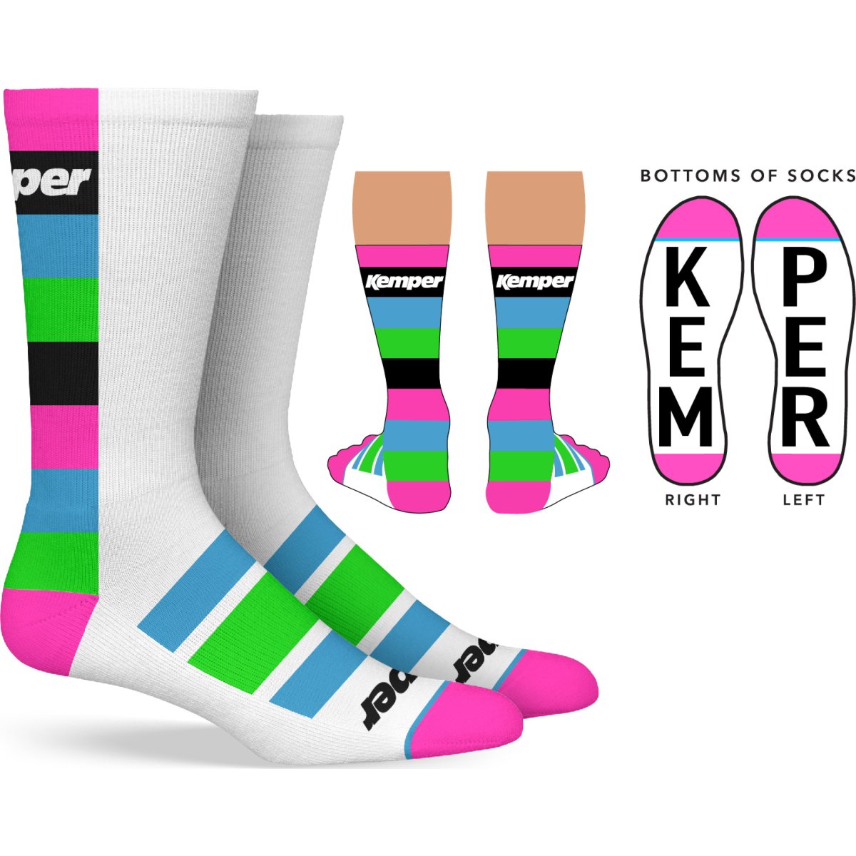 Kemper Snowboards Stripe Crew Sock