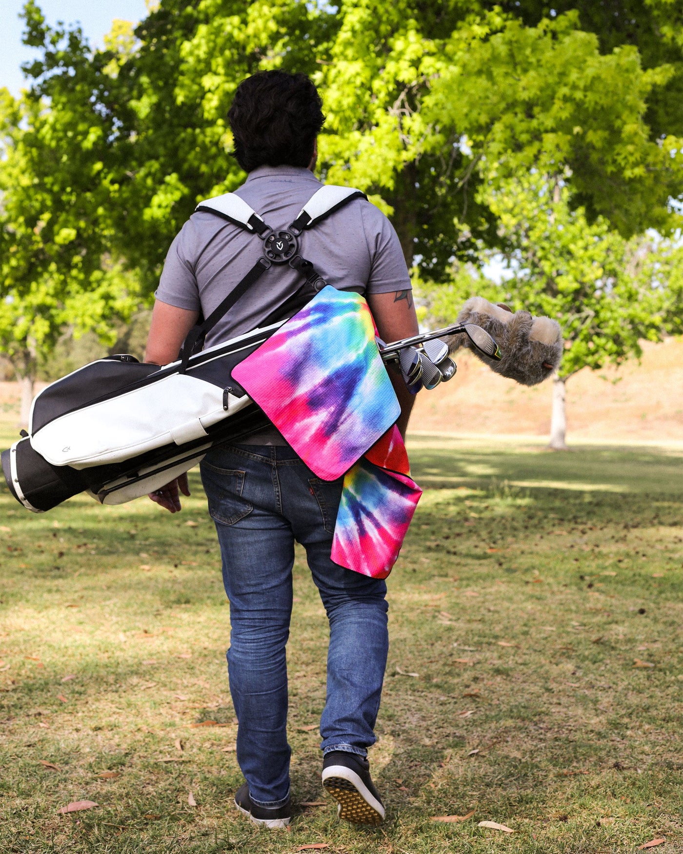 Tie Dye Rainbow Golf ECO Towel