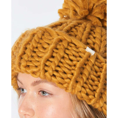 Tropic Sol Pom-Pom Beanie in Tobacco