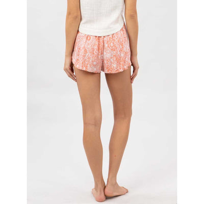 Golden Days Floral Short in Peach