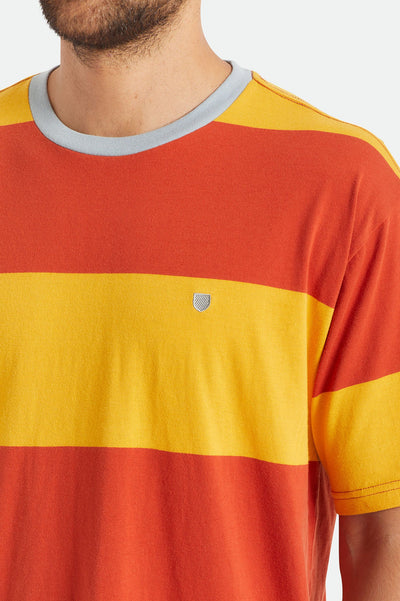 Hilt Boxy Shield S/S Knit - Phoenix Orange/Golden Glow