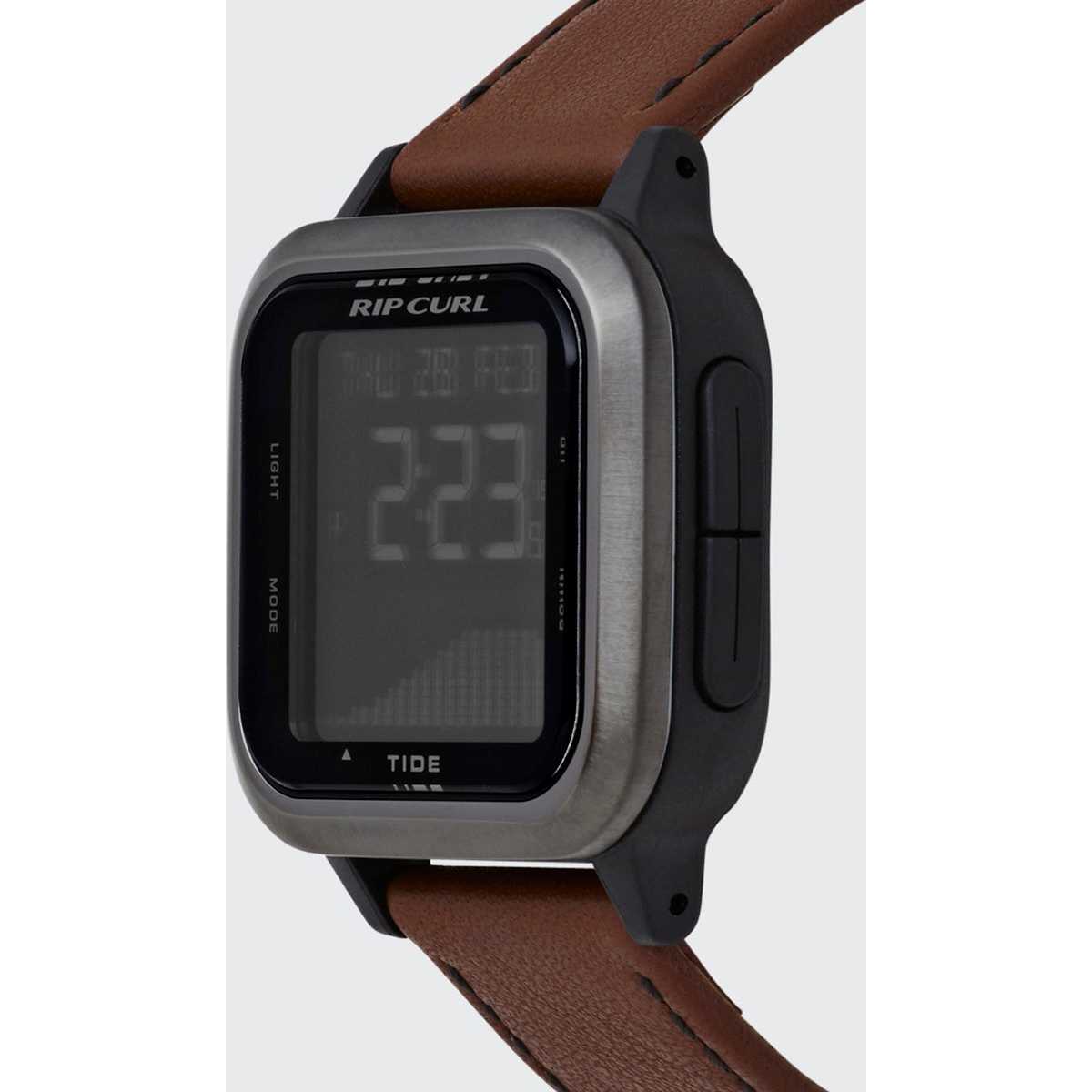 Next Tide Surf Leather Watch in Gunmetal Grey