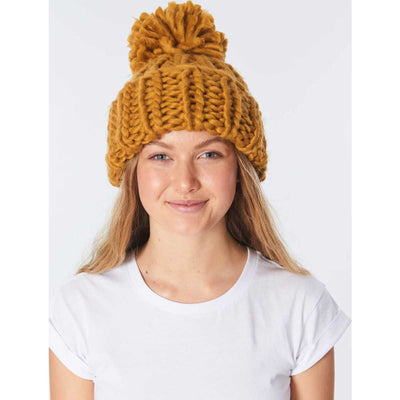 Tropic Sol Pom-Pom Beanie in Tobacco