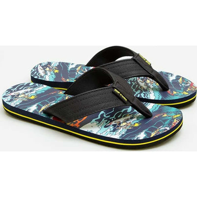 Ripper Kids Sandals in Black/Orange