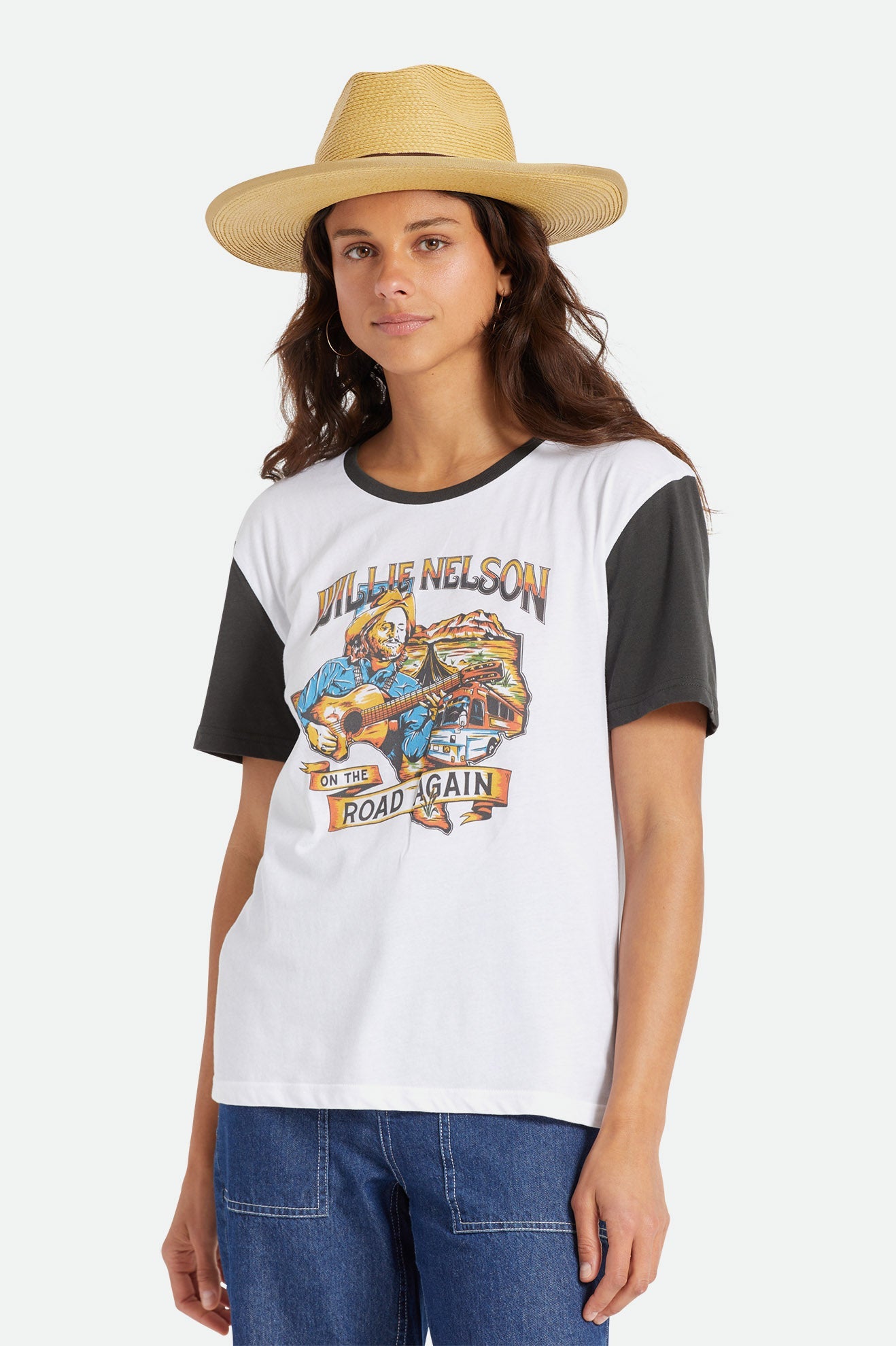 Willie Nelson Road Again S/S Vintage Tee - White