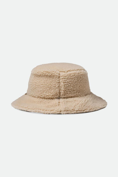 Petra Reversible Bucket Hat - Military Olive/Dove Sherpa