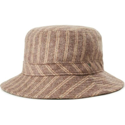 HARDY WOMENS BUCKET HAT - MAROON STRIPE