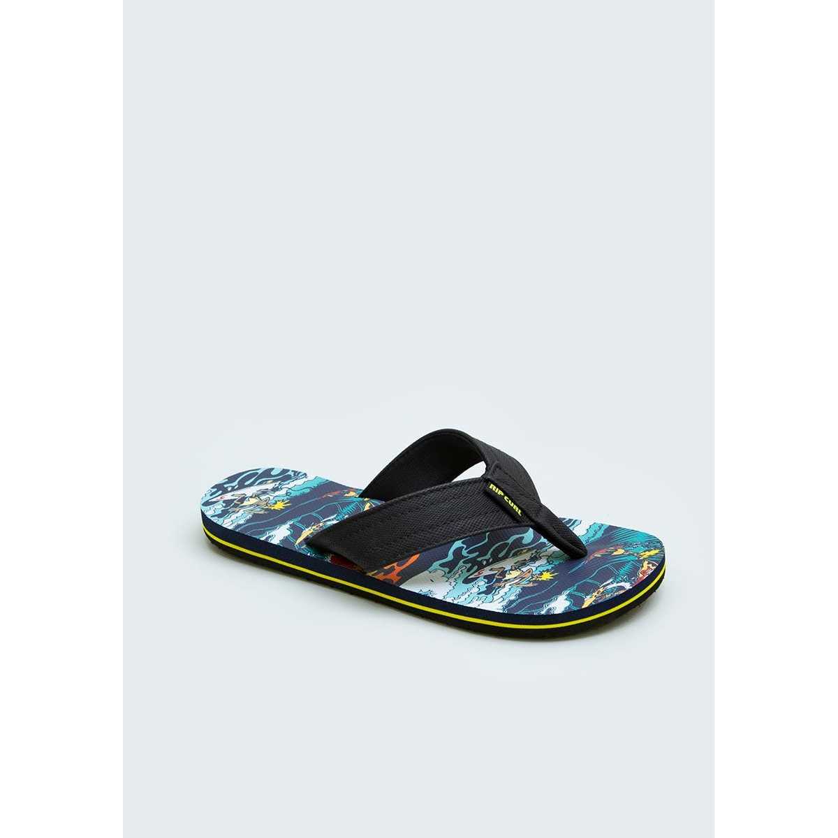Ripper Kids Sandals in Black/Orange