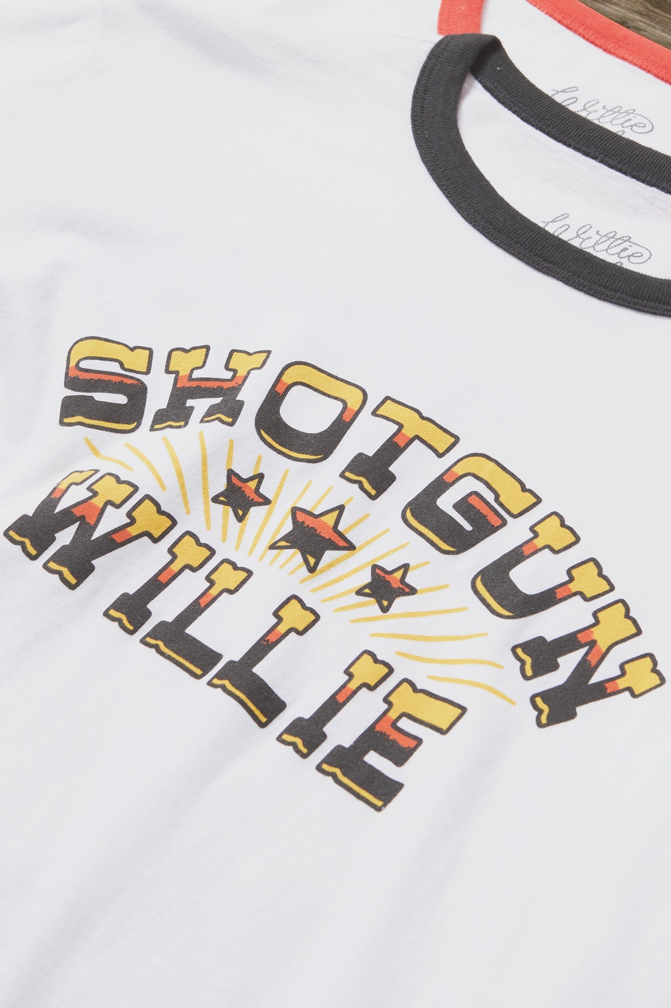 Willie Nelson Shotgun S/S Ringer Tee - White