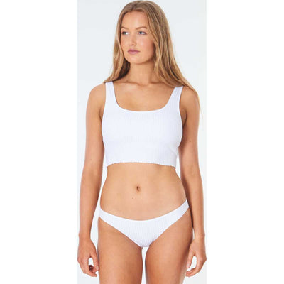 Premium Surf Tank Bikini Top in Optical White
