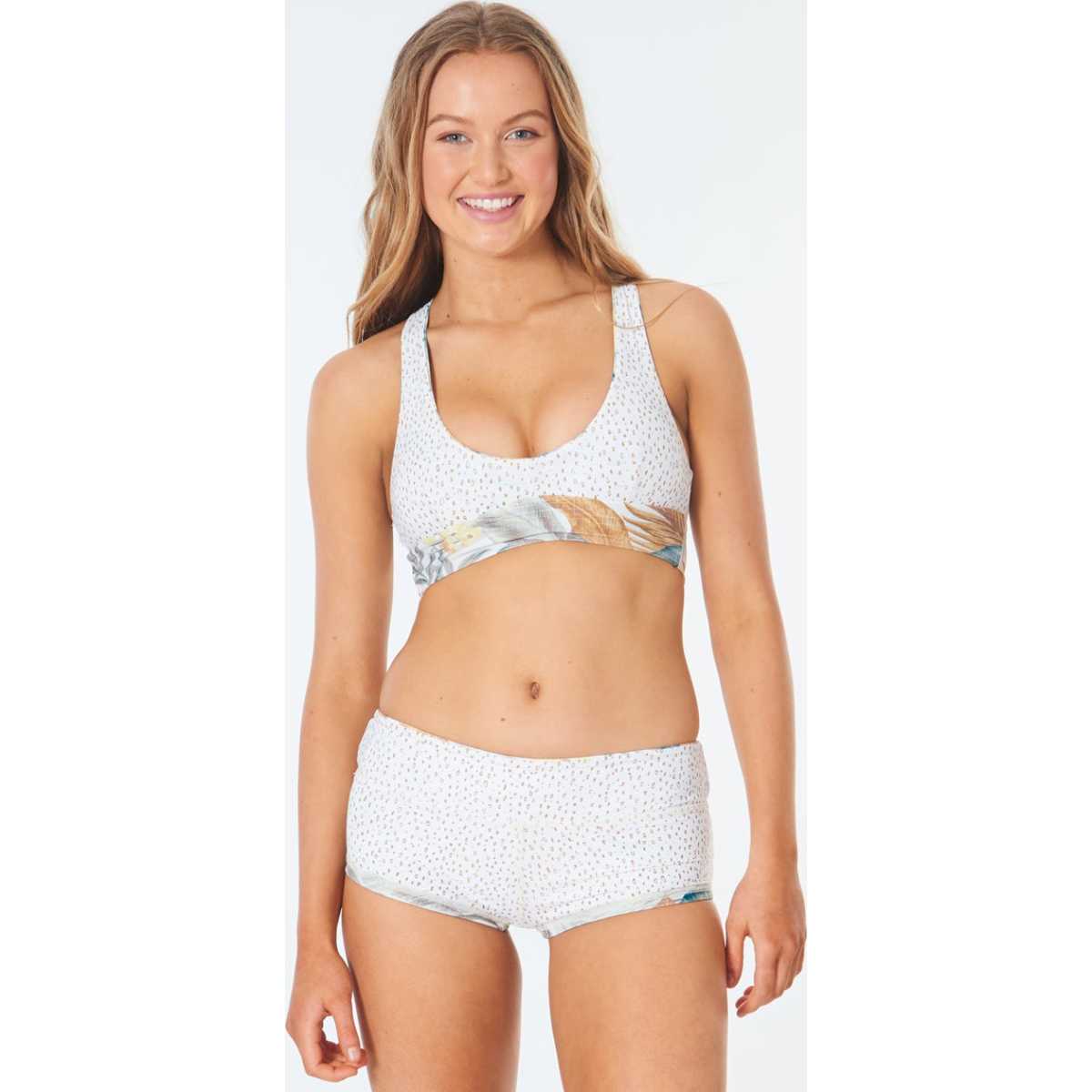 Tropic Sol Mirage Crop Bikini Top in Vanilla